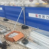 강풍에도 견딜수있게지지대설치